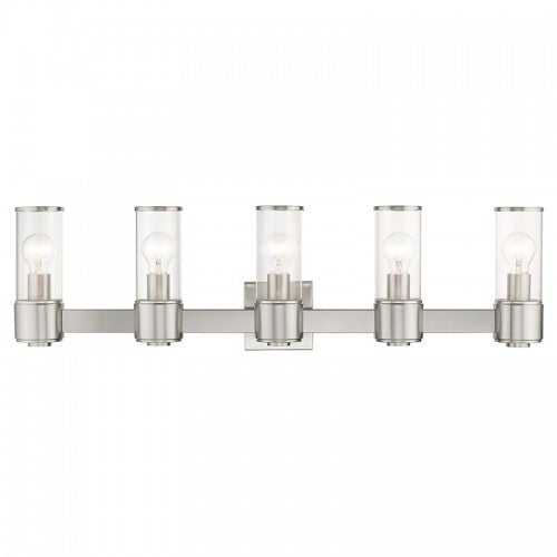 5 Light Brushed Nickel Large Vanity Sconce Livex