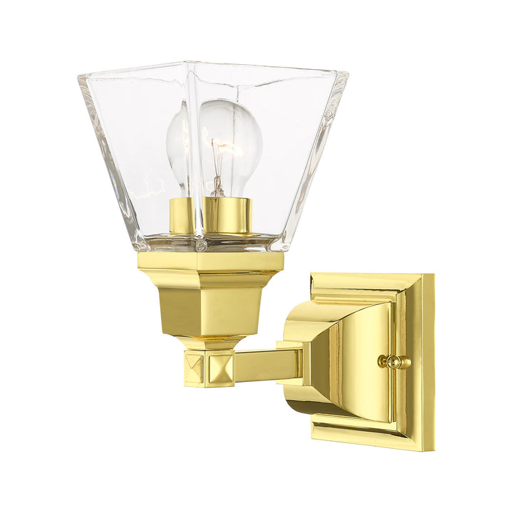 1 Light Polished Brass Wall Sconce Livex