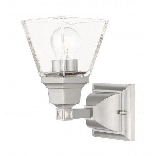 1 Light Brushed Nickel Wall Sconce Livex