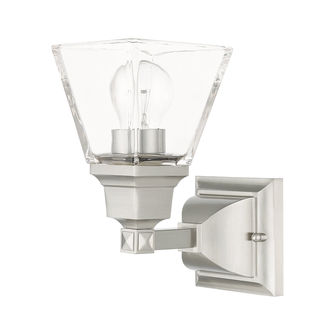 1 Light Brushed Nickel Wall Sconce Livex