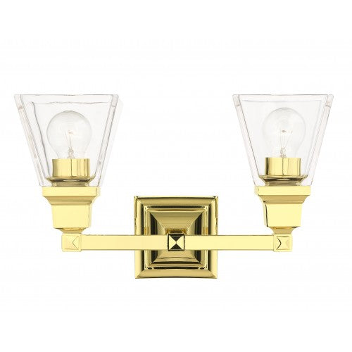 2 Light Polished Brass Bath Vanity Livex