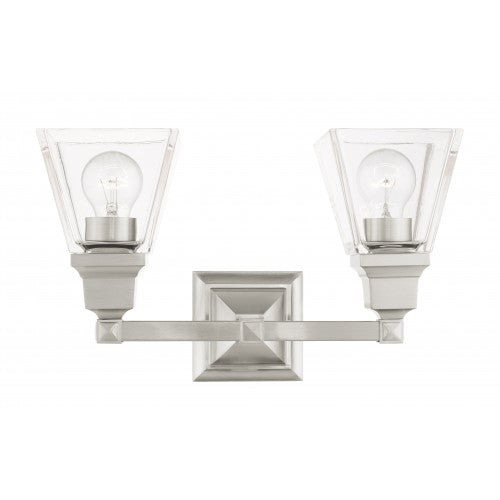 2 Light Brushed Nickel Bath Vanity Livex