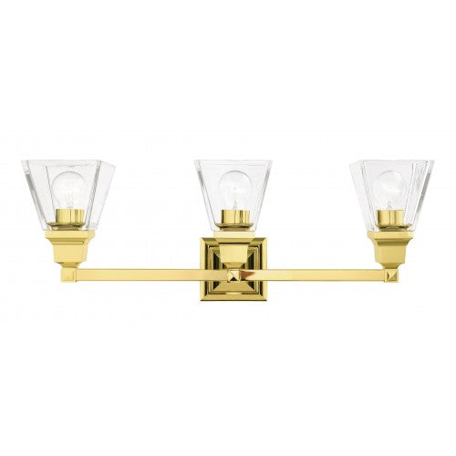 3 Light Polished Brass Bath Vanity Livex