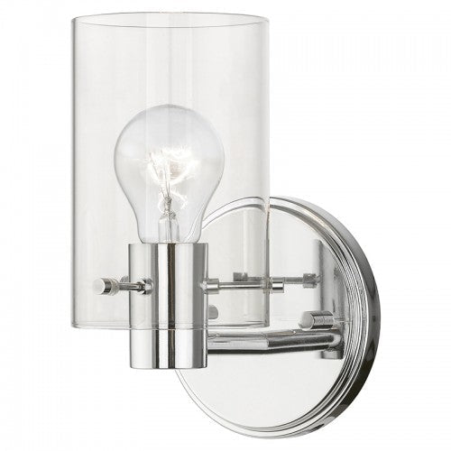 1 Light Polished Chrome Single Sconce Livex