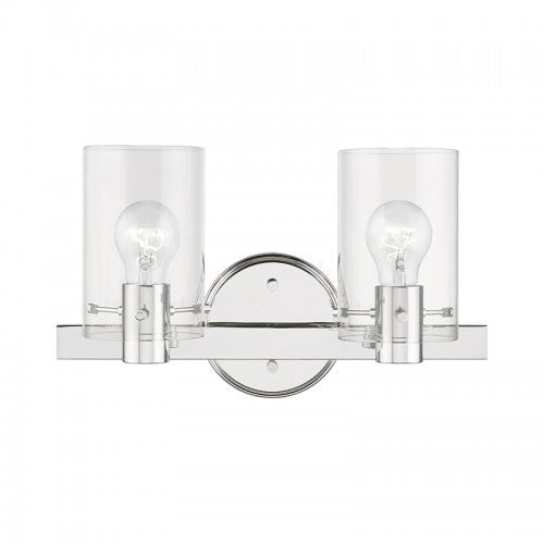 2 Light Polished Chrome Vanity Sconce Livex