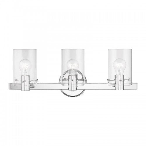 3 Light Polished Chrome Vanity Sconce Livex