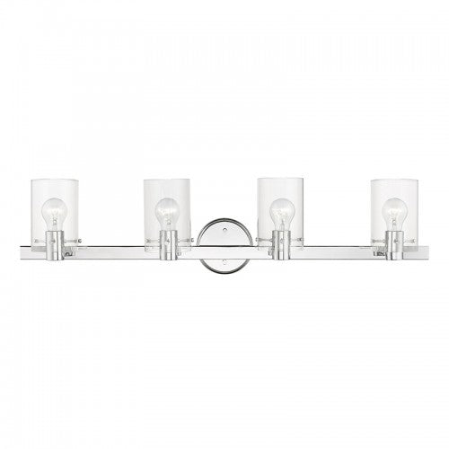 4 Light Polished Chrome Vanity Sconce Livex