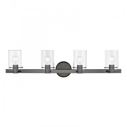 4 Light Black Chrome Vanity Sconce Livex