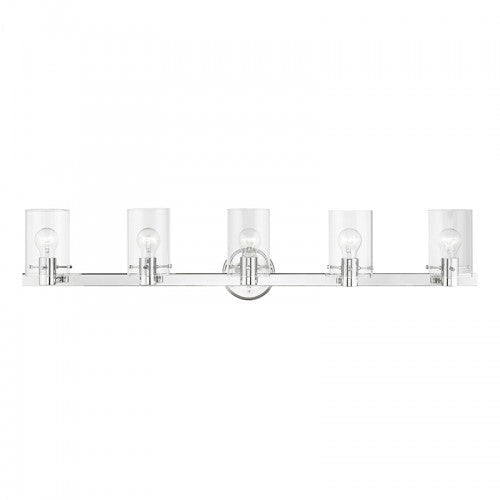 5 Light Polished Chrome Vanity Sconce Livex