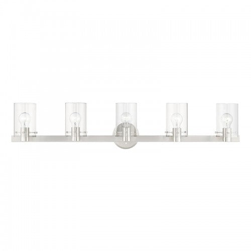 5 Light Brushed Nickel Vanity Sconce Livex