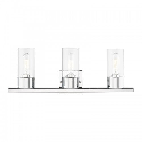 3 Light Polished Chrome Vanity Sconce Livex