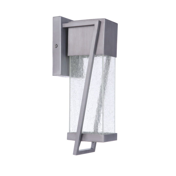 CRAFTMADE Bryce 1 Light Small Outdoor LED Wall Lantern in Brushed Titanium