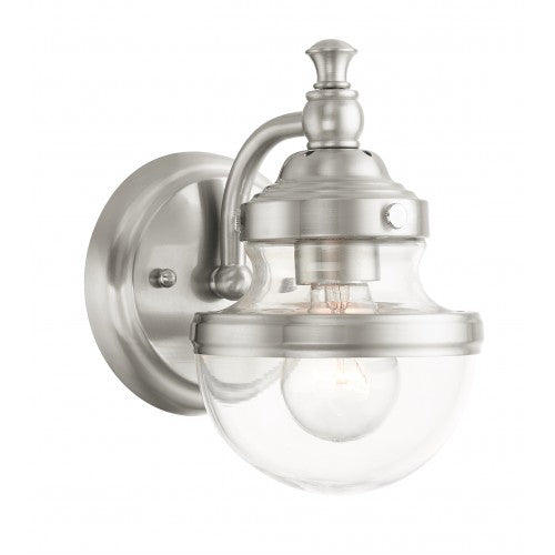 1 Light Brushed Nickel Wall Sconce Livex