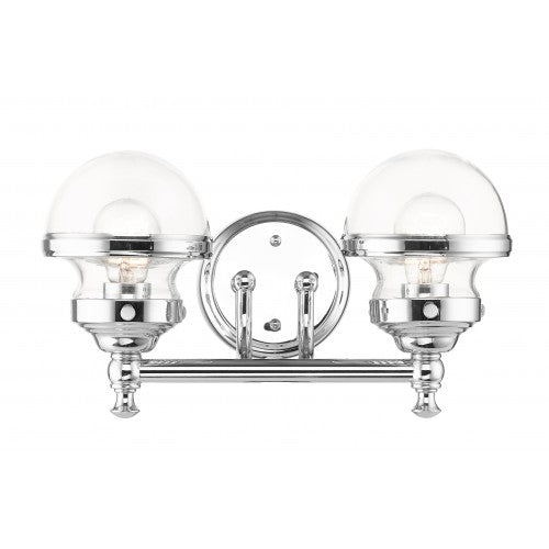 2 Light Polished Chrome Bath Vanity Livex