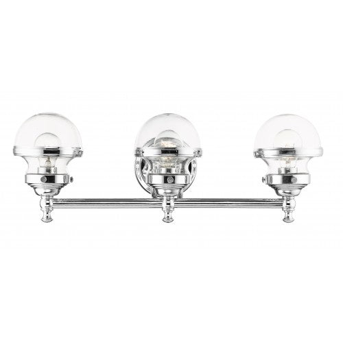 3 Light Polished Chrome Bath Vanity Livex