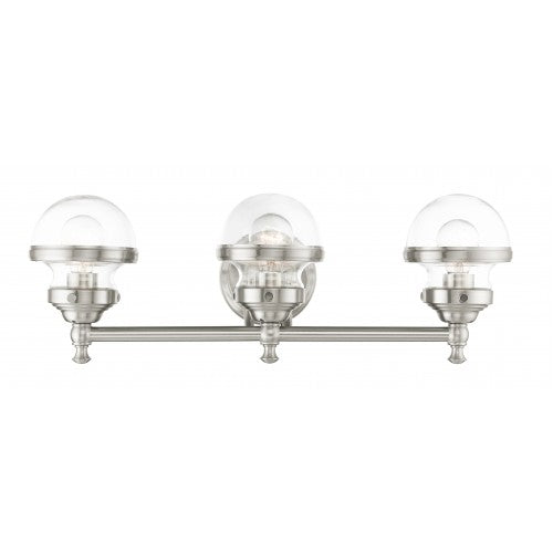 3 Light Brushed Nickel Bath Vanity Livex