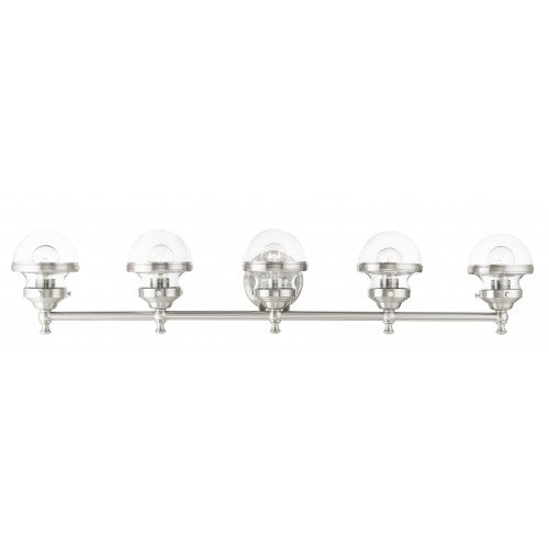 5 Light Brushed Nickel Bath Vanity Livex