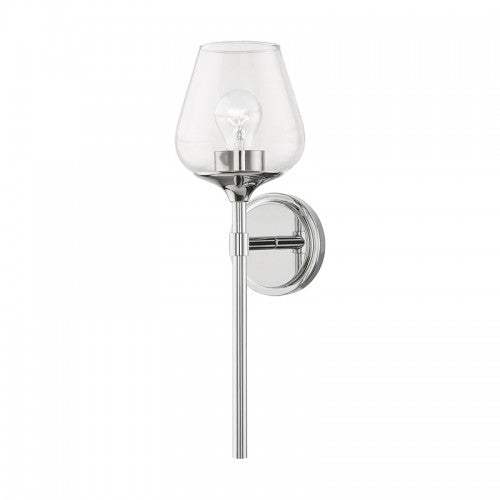 1 Light Polished Chrome Vanity Sconce Livex