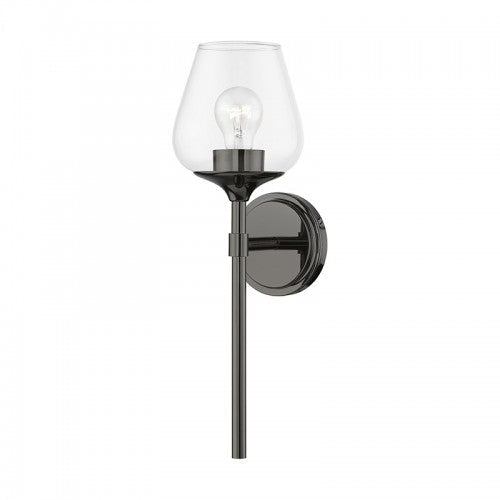 1 Light Black Chrome Vanity Sconce Livex