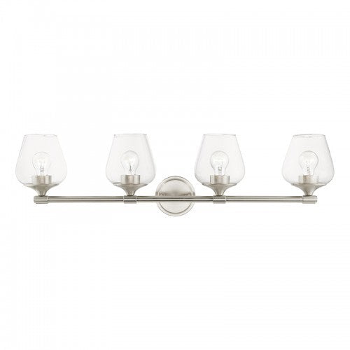 4 Light Brushed Nickel Vanity Sconce Livex