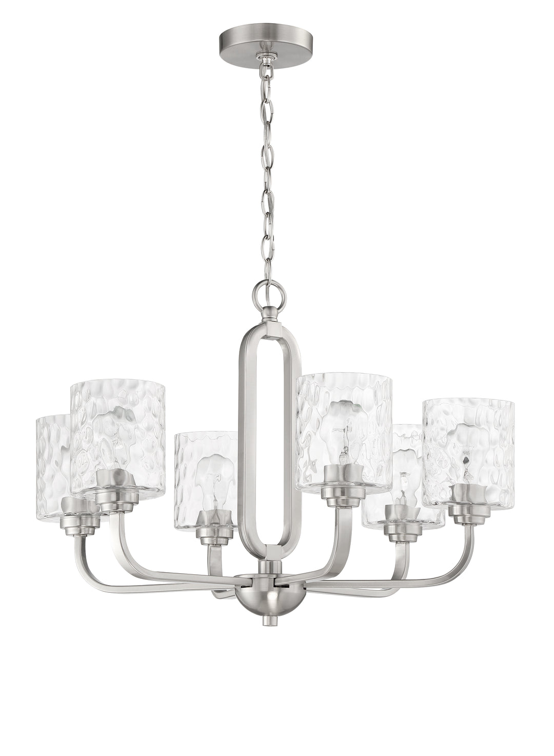 CRAFTMADE Collins 6 Light Chandelier in Brushed Polished Nickel