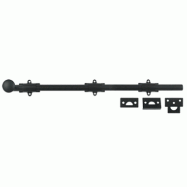 DELTANA 18 Inch Deltana Heavy Duty Surface Bolt (Flat Black Finish)