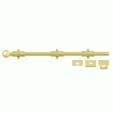 DELTANA 18 Inch Deltana Heavy Duty Surface Bolt (Polished Brass Finish)