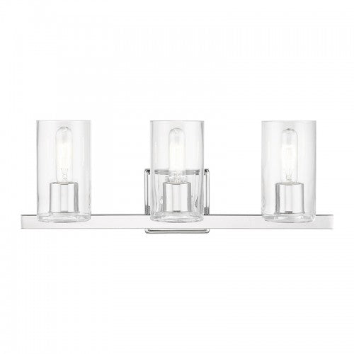 3 Light Polished Chrome Vanity Sconce Livex