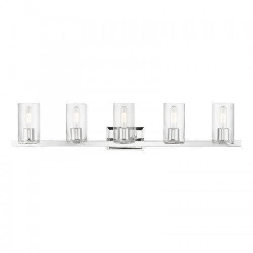 5 Light Polished Chrome Vanity Sconce Livex