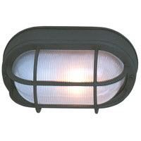 CRAFTMADE Oval Bulkhead 1 Light Large Flush/Wall Mount in Textured Black