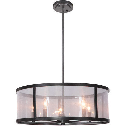 Danbury 5 Light Pendant in Matte Black CRAFTMADE