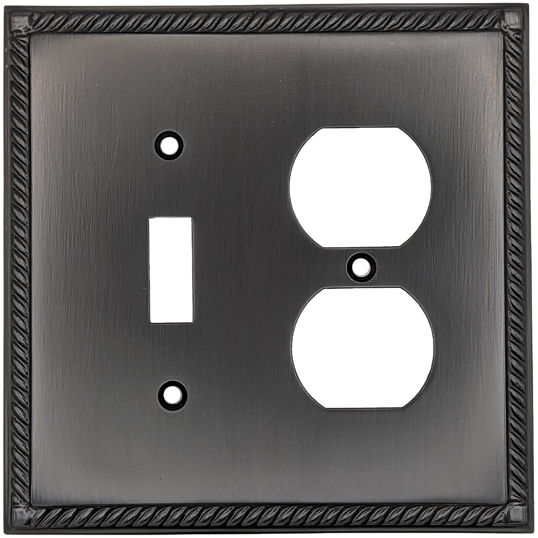 COPPER MOUNTAIN HARDWARE English Georgian Roped Wall Plate (Oil Rubbed Bronze)