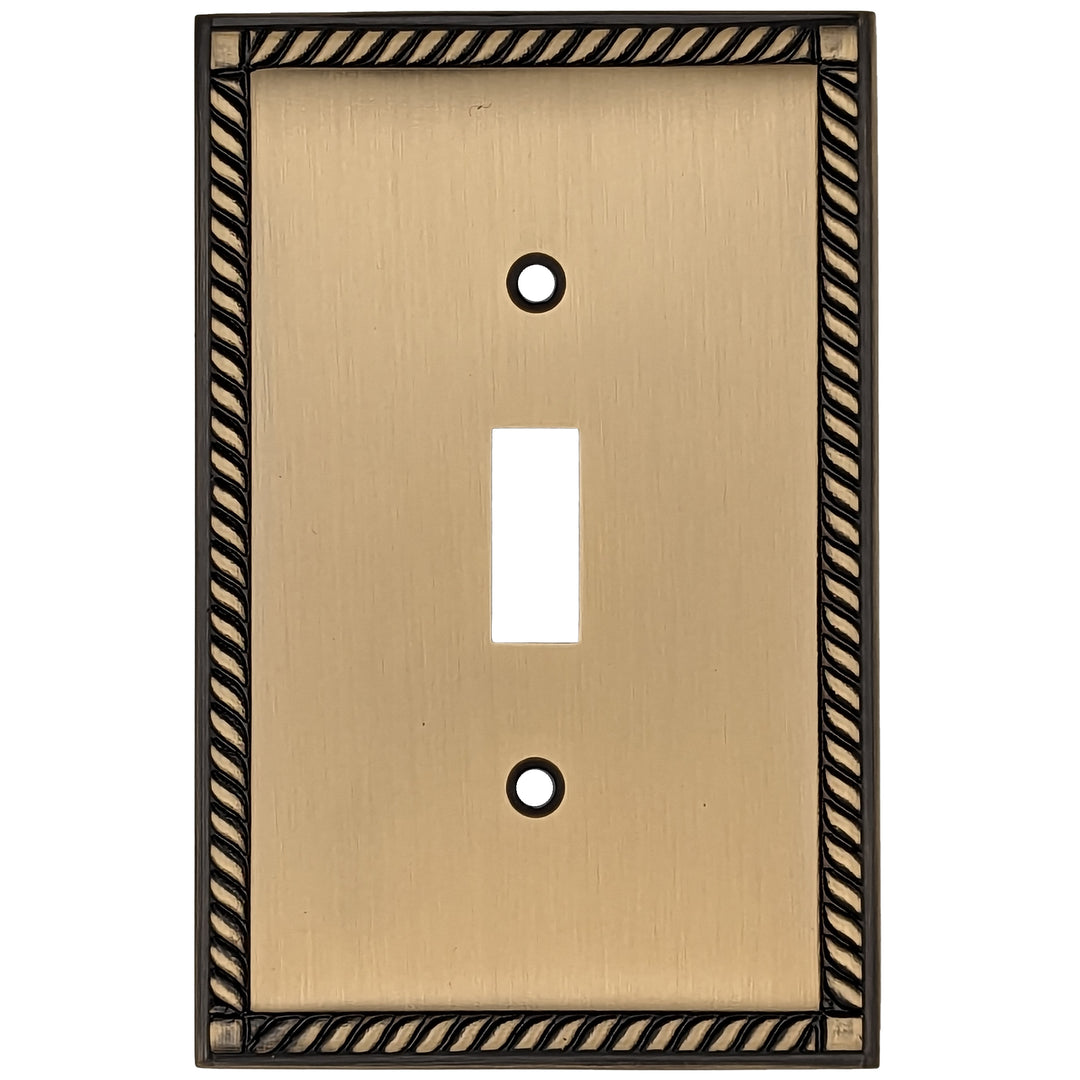 COPPER MOUNTAIN HARDWARE English Georgian Roped Wall Plate (Antique Brass)