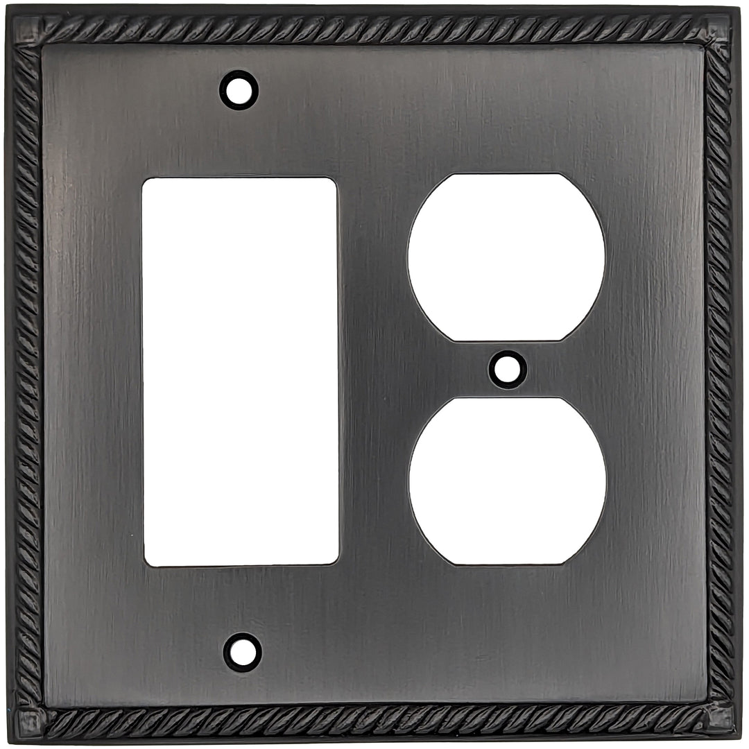 COPPER MOUNTAIN HARDWARE English Georgian Roped Wall Plate (Oil Rubbed Bronze)