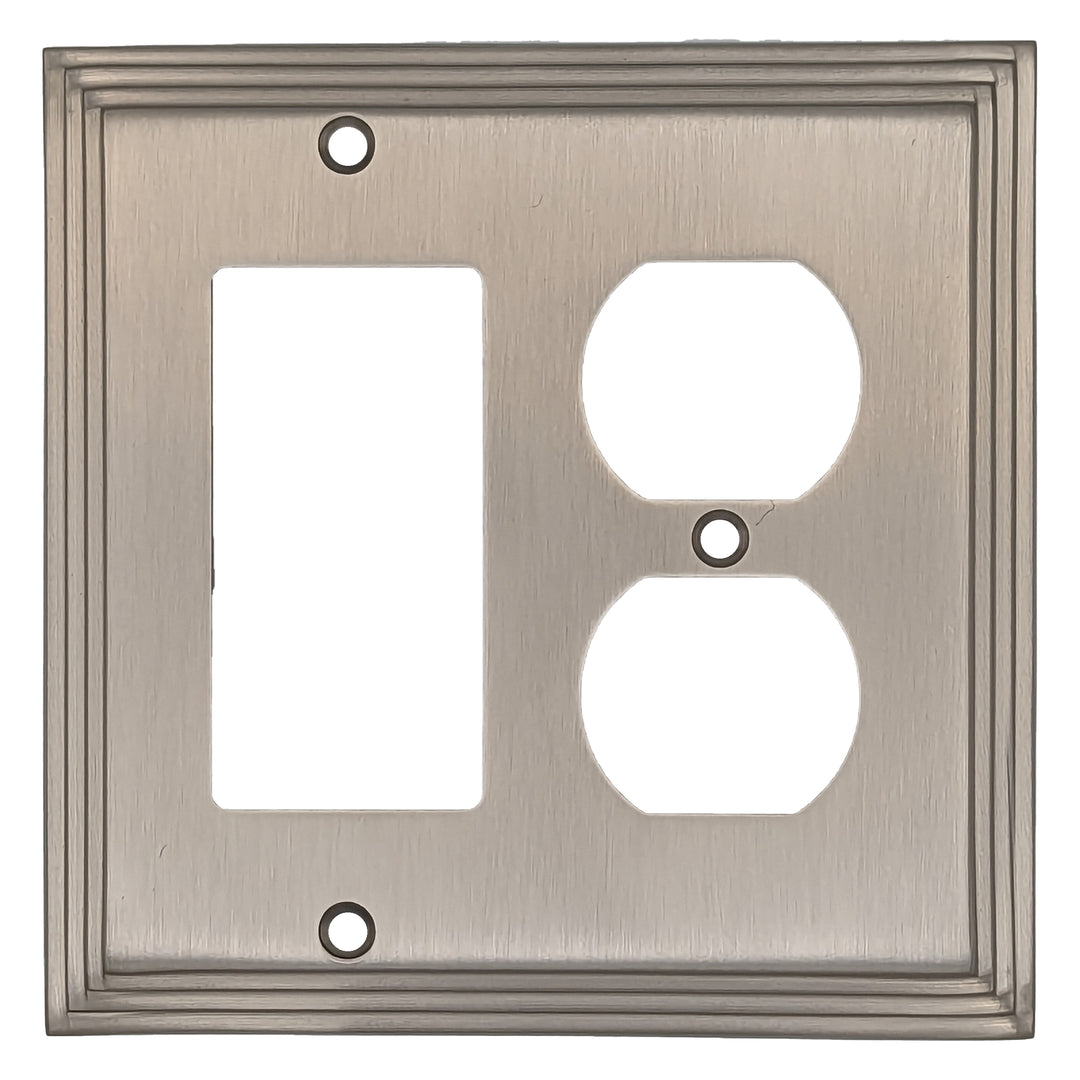 COPPER MOUNTAIN HARDWARE Kingston Classic Stepped Wall Plate (Satin Nickel)