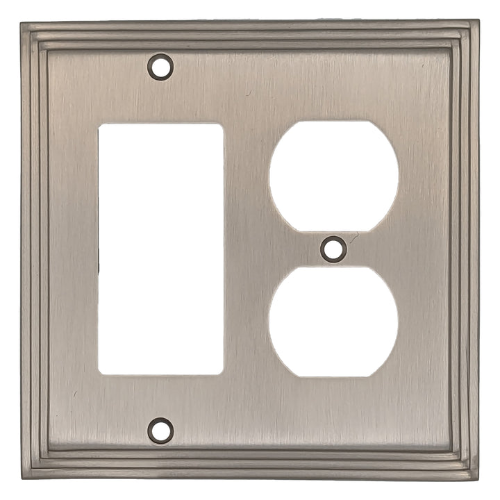 COPPER MOUNTAIN HARDWARE Kingston Classic Stepped Wall Plate (Satin Nickel)