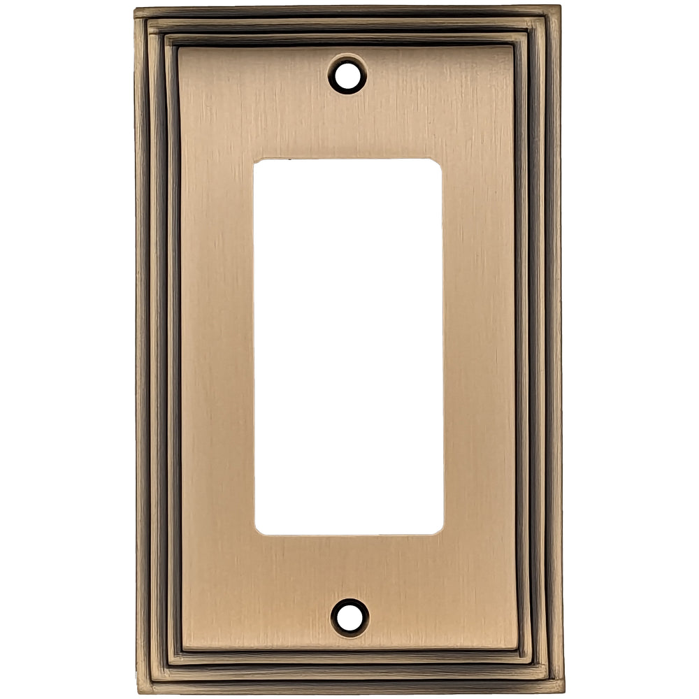 COPPER MOUNTAIN HARDWARE Kingston Classic Stepped Wall Plate (Antique Brass)