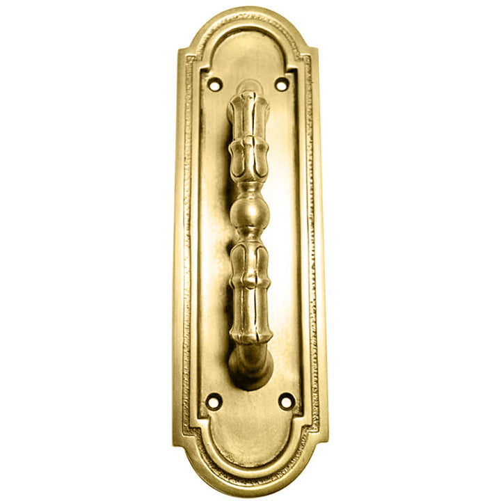 8 3/8 Inch Solid Brass Arched Style Pull Plate (Several Finishes Available) COPPER MOUNTAIN HARDWARE