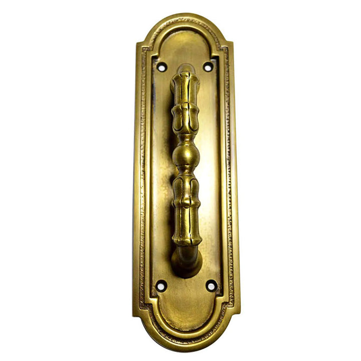 8 3/8 Inch Solid Brass Arched Style Pull Plate (Several Finishes Available) COPPER MOUNTAIN HARDWARE