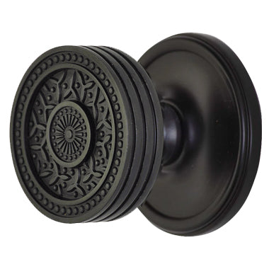 2 1/4 Inch Sunburst Rice Pattern Door Knob Victorian Style Rosette (Several Finishes Available)