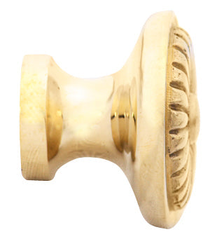 1 1/4 Inch Solid Brass Vintage Art Deco Fan Cabinet and Furniture Knob COPPER MOUNTAIN HARDWARE