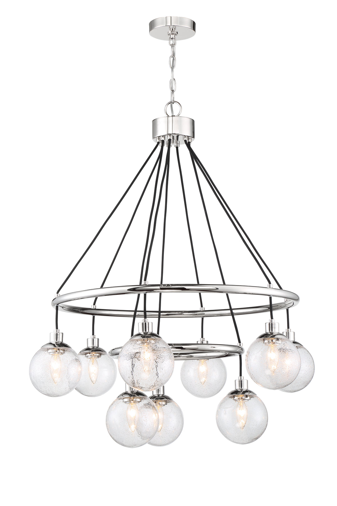 CRAFTMADE Que 9 Light Chandelier in Chrome