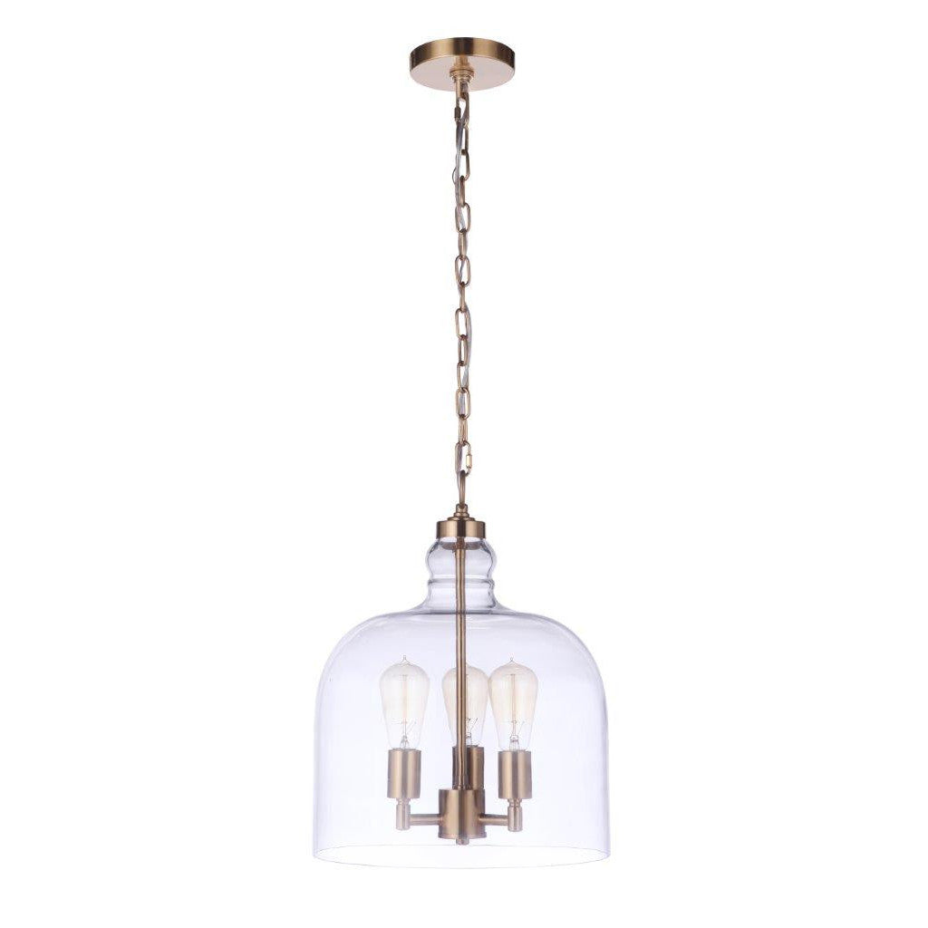 Jackson 3 Light Pendant, Satin Brass CRAFTMADE