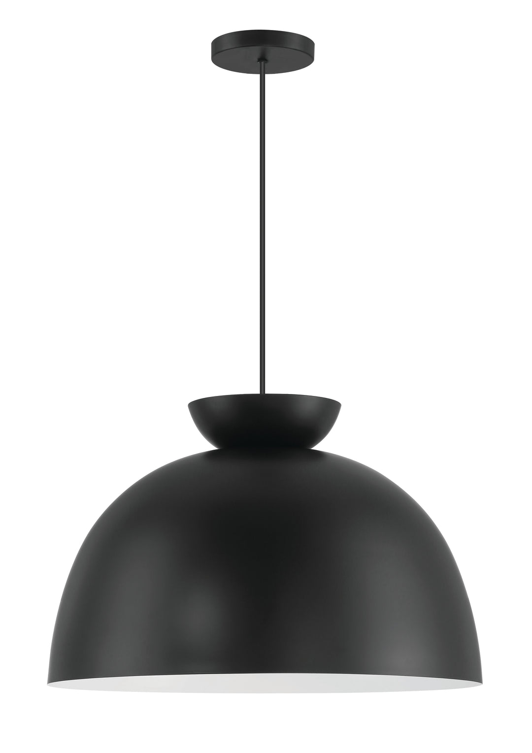 CRAFTMADE Ventura Dome 1 Light Pendant in Flat Black