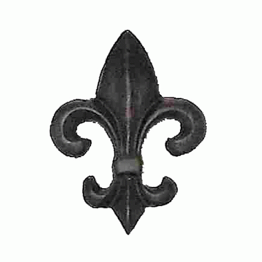 COPPER MOUNTAIN HARDWARE 2 1/2 Inch Metal Hardware - Fleur-de-lis Black Finish Metal Knob