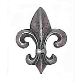 COPPER MOUNTAIN HARDWARE 2 1/2 Inch Fleur-De-Lis Knob (Satin Pewter Finish)