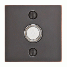 EMTEK Emtek Products Brass Doorbell with Square Rosette (2459)