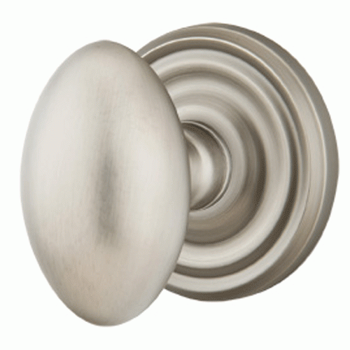 EMTEK Emtek Solid Brass Egg Door Knob Set With Regular Rosette