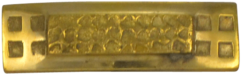 COPPER MOUNTAIN HARDWARE Solid Brass Square Craftsman Hammered Cabinet & Furniture Knob