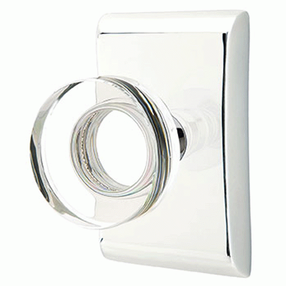 EMTEK Emtek Modern Disc Crystal Door Knob Set With Neos Rosette